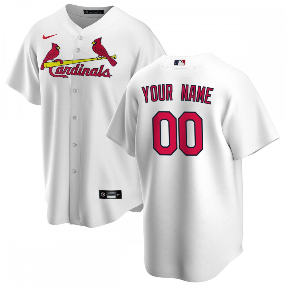St. Louis Cardinals Youth Home Replica Custom Jersey - White-Pro Kit Vault | Brand New 26/27 Sports Jerseys